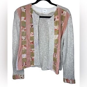 Star Patchwork Quilted Open Front Cardigan Shacket